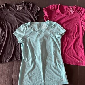 Lot of 3 LL Bean trail shirts